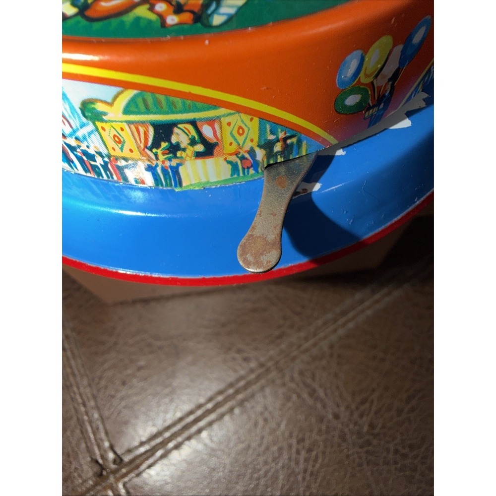 Vintage Spinning Carousel Roundabout Tin Litho Toy West Germany - Works W/ Box - Picture 9 of 17